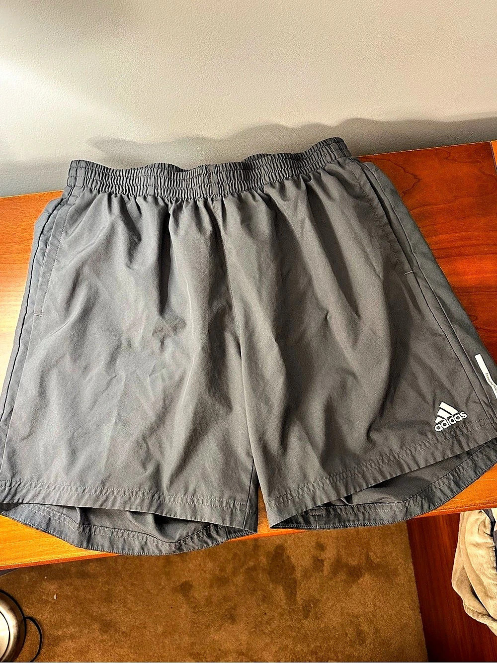 adidas Men's Athletic Shorts Gray Large Like New